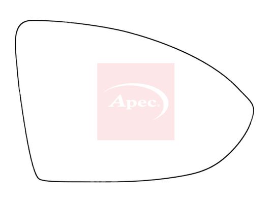 APEC Replacement Stick-On Standard Vehicle Mirror Glass RHS