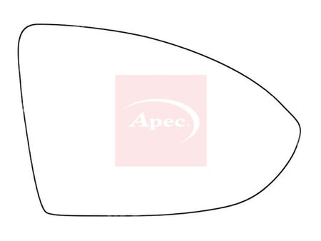 APEC Replacement Stick-On Standard Vehicle Mirror Glass RHS