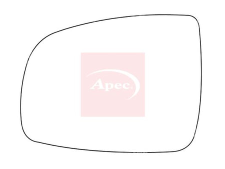 APEC Replacement Stick-On Standard Vehicle Mirror Glass LHS
