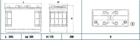 Exide Conventional Battery  - 12 V - 125Ah - 760CCA
