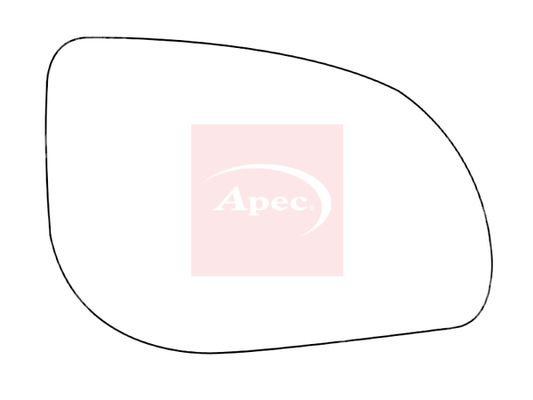 APEC Replacement Stick-On Standard Vehicle Mirror Glass RHS
