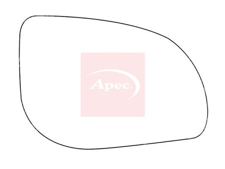 APEC Replacement Stick-On Standard Vehicle Mirror Glass RHS