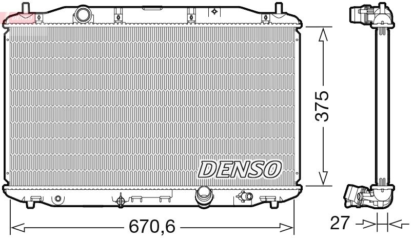 Radiator, engine cooling - DRM40106