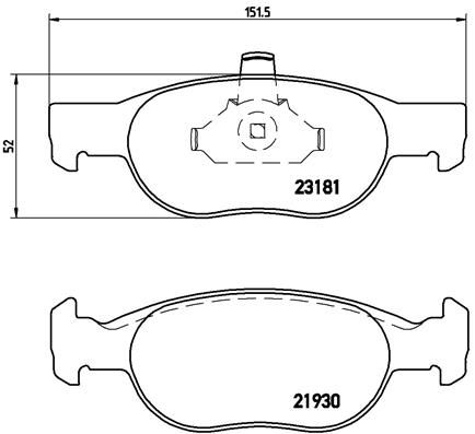 Brake Pad Set, disc brake - P 23 125
