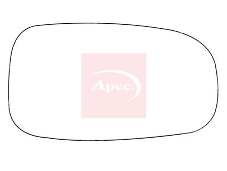 APEC Replacement Stick-On Standard Vehicle Mirror Glass RHS