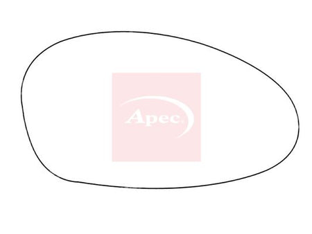 APEC Replacement Stick-On Standard Vehicle Mirror Glass RHS