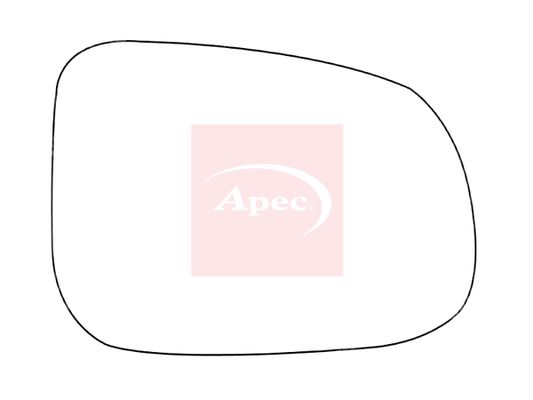 APEC Replacement Stick-On Standard Vehicle Mirror Glass RHS