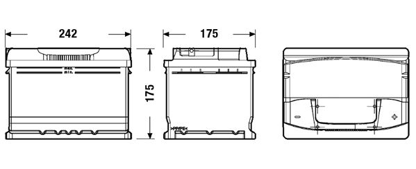Exide Conventional Battery  - 12 V - 61Ah - 600CCA