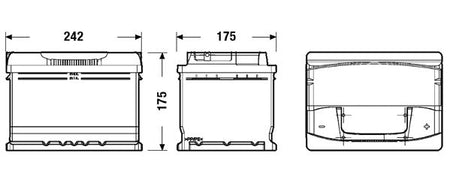 Exide Conventional Battery  - 12 V - 61Ah - 600CCA
