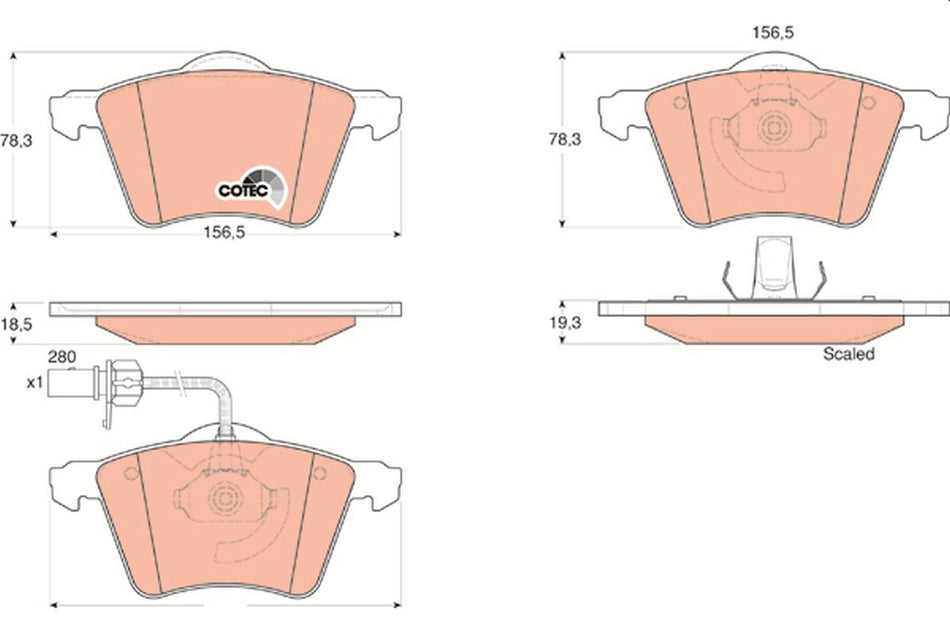 Brake Pad Set, disc brake - GDB1538