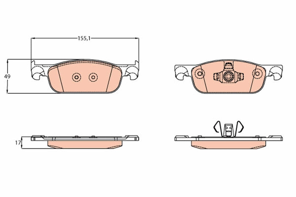 Brake Pad Set, disc brake - GDB2157