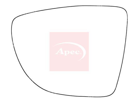 APEC Replacement Stick-On Standard Vehicle Mirror Glass LHS