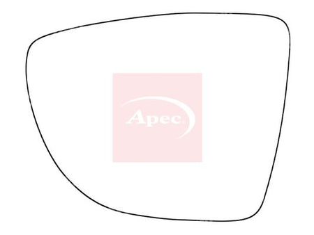 APEC Replacement Stick-On Standard Vehicle Mirror Glass LHS