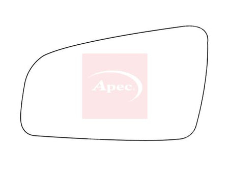 APEC Replacement Stick-On Standard Vehicle Mirror Glass LHS