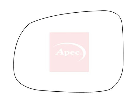 APEC Replacement Stick-On Standard Vehicle Mirror Glass LHS