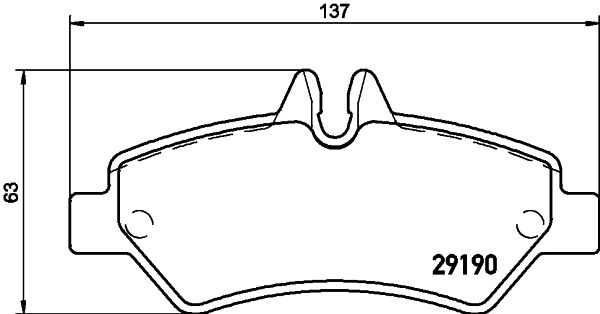 Brake Pad Set, disc brake - MDB2802