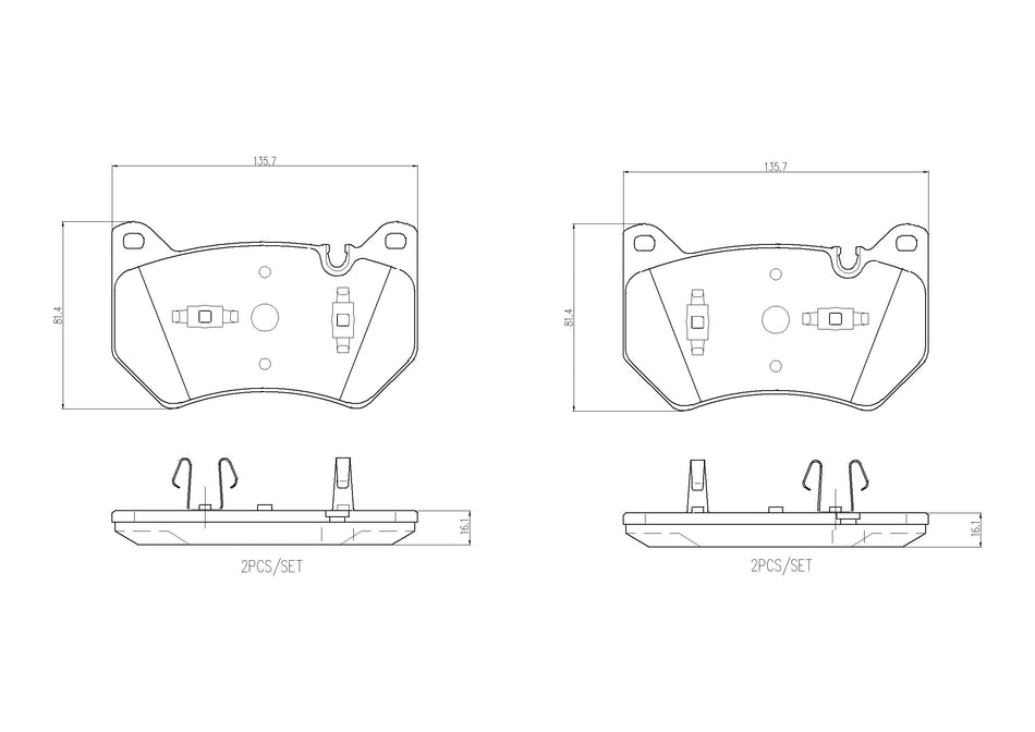 Brake Pad Set, disc brake - P 85 181