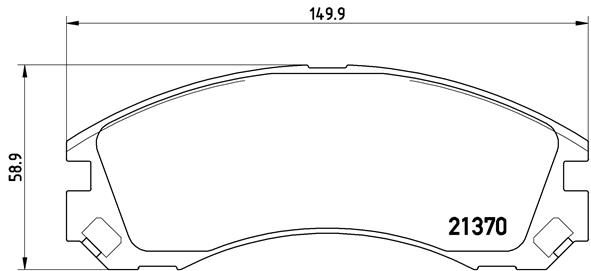 Brake Pad Set, disc brake - P 61 089