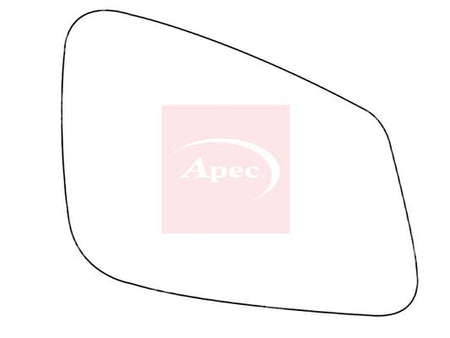 APEC Replacement Stick-On Wide Angle Vehicle Mirror Glass RHS