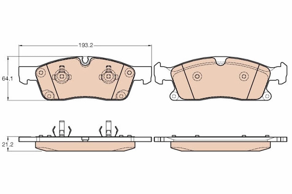 Brake Pad Set, disc brake - GDB1946
