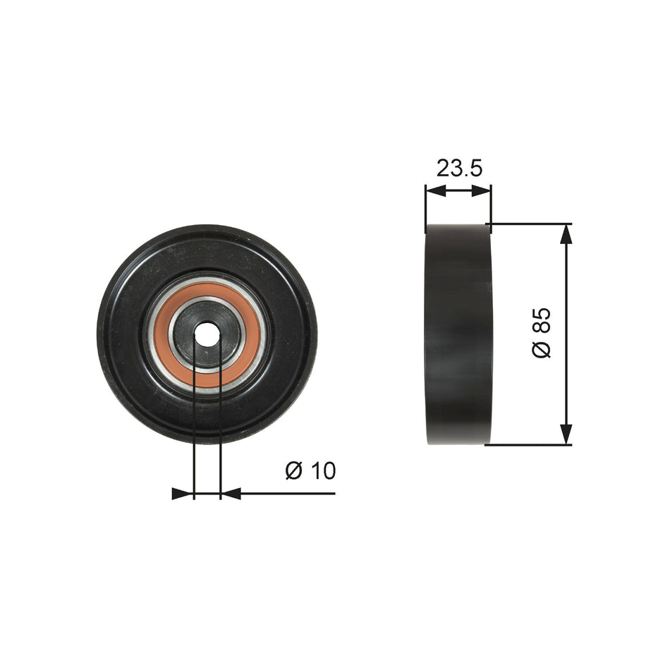 Deflection/Guide Pulley, V-ribbed belt - T36274
