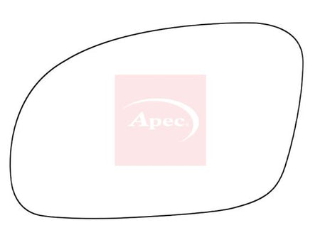 APEC Replacement Stick-On Standard Vehicle Mirror Glass LHS