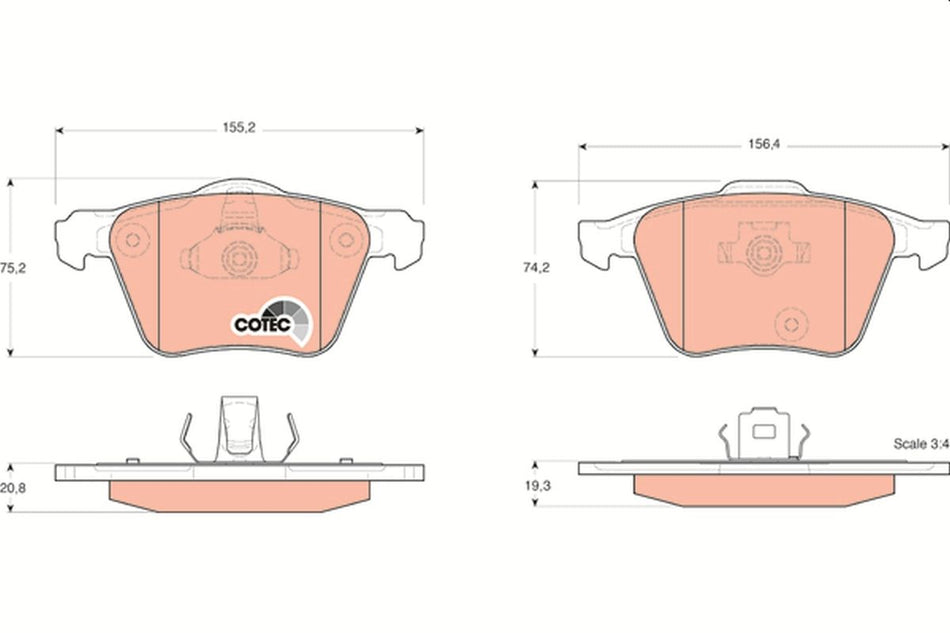 Brake Pad Set, disc brake - GDB1565