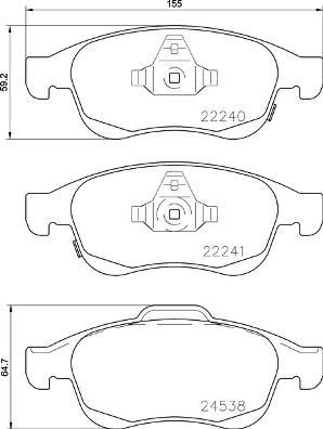 Brake Pad Set, disc brake - P 23 165