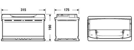 Exide Conventional Battery  - 12 V - 90Ah - 720CCA