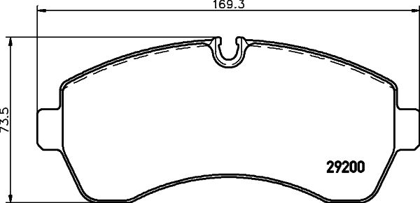 Brake Pad Set, disc brake - MDB2804
