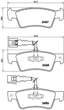 Brake Pad Set, disc brake - P 85 068