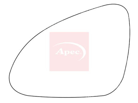 APEC Replacement Stick-On Standard Vehicle Mirror Glass LHS