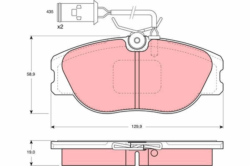 Brake Pad Set, disc brake - GDB483