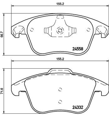 Brake Pad Set, disc brake - P 61 117