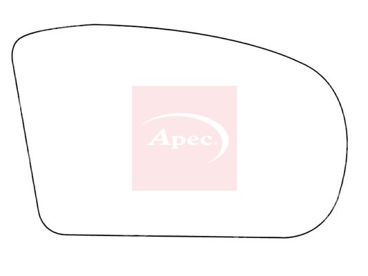 APEC Replacement Stick-On Wide Angle Vehicle Mirror Glass RHS