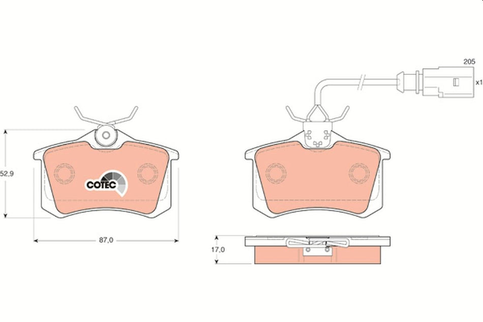 Brake Pad Set, disc brake - GDB1415