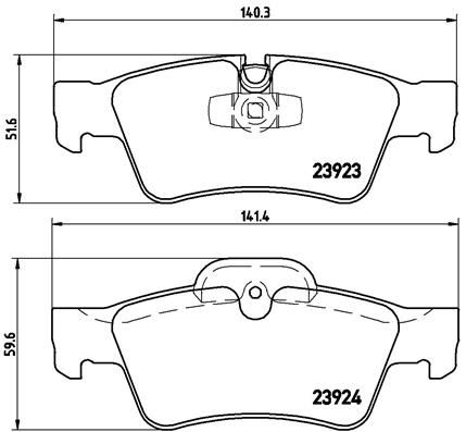 Brake Pad Set, disc brake - P 50 064