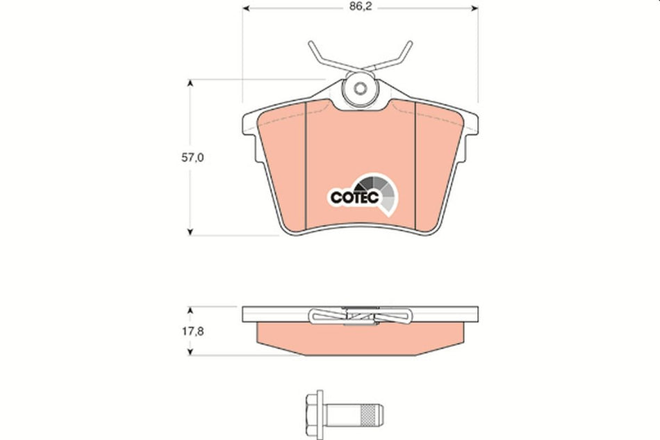 Brake Pad Set, disc brake - GDB1596