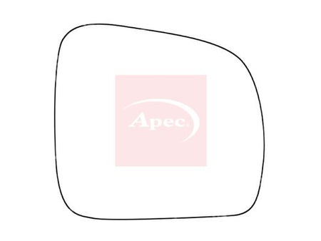 APEC Replacement Stick-On Commercial Vehicle Mirror Glass RHS