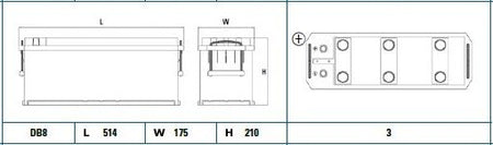 Exide Conventional Battery  - 12 V - 135Ah - 1000CCA