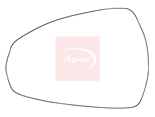 APEC Replacement Stick-On Standard Vehicle Mirror Glass LHS