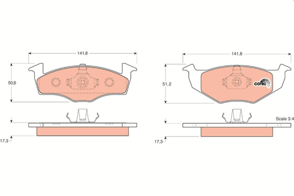 Brake Pad Set, disc brake - GDB1274