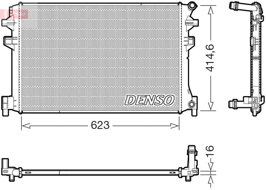 Radiator, engine cooling - DRM02048