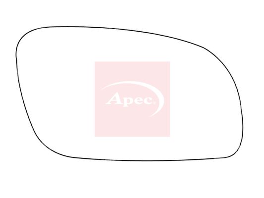 APEC Replacement Stick-On Standard Vehicle Mirror Glass RHS