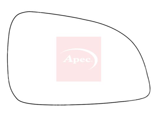 APEC Replacement Stick-On Standard Vehicle Mirror Glass RHS