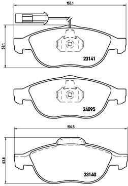 Brake Pad Set, disc brake - P 23 114