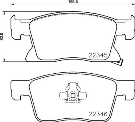 Brake Pad Set, disc brake - P 59 091