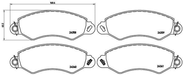 Brake Pad Set, disc brake - P B1 002