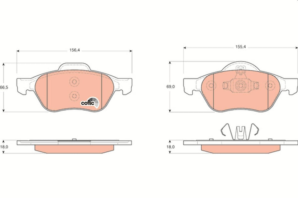 Brake Pad Set, disc brake - GDB1687
