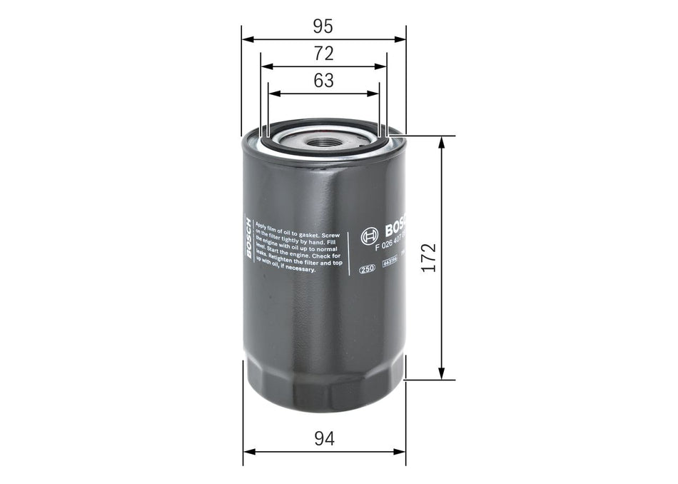 Oil Filter - F 026 407 081